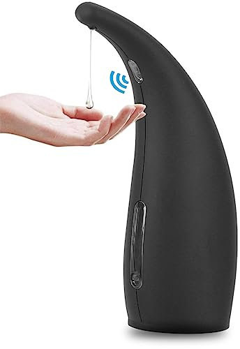 MIFULY Soap Dispenser Automatic, Touchless Liquid Soap Dispenser, with Infrared Motion Sensor Soap Dispenser Matte Black, Waterproof, 300ml/11oz