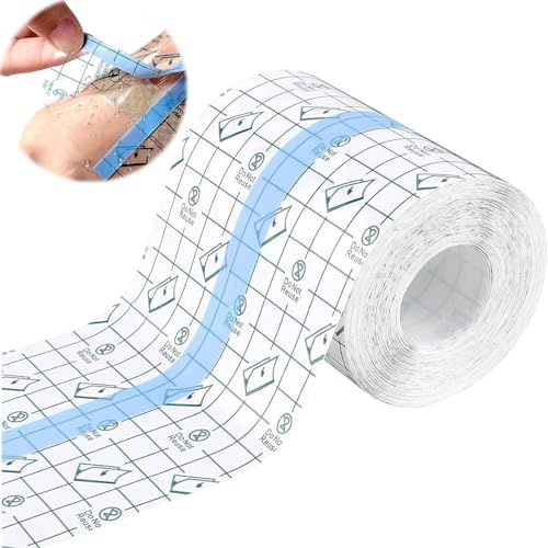 Trasparente Benda Impermeabile, 15cm×10m Cerotti Impermeabili per Doccia, Pellicola Tattoo, Cerotti Elastici Di Fissaggio, Cerotti Trasparenti Roll Tatuaggi Protezione Delle Ferite (15cm)
