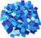 Azulejos de mosaico de cuarzo de 500 g, piedras de mosaico multicolor de 2 cm para manualidades, manualidades, manualidades, manualidades, decoración de pared del hogar (azul mezclado)