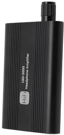 Amplificador de Auriculares Portátil Interruptor de Ganancia de 2 Etapas Calidad de Sonido Superior 16-300 Ohmios, E/S Auxiliar de 3,5 Mm, Batería de Litio Recargable, Diseño