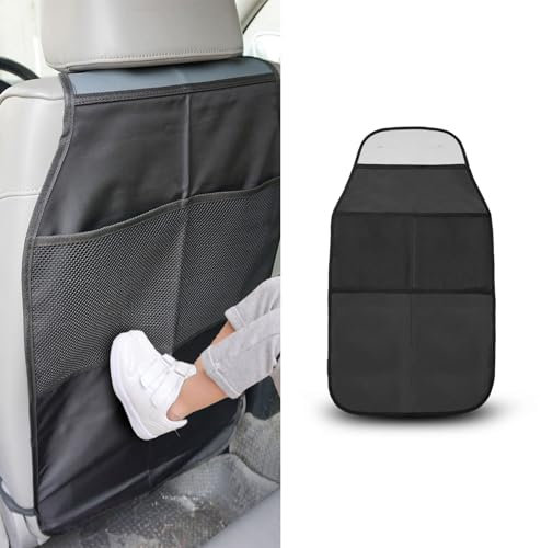 deemars Rücksitz Auto Organizer, Auto-Rücksitz-Schutz, Fußmatten mit Organizer, Reisezubehör Wasserdichter Rücksitzschutz Universal Passend für Kfz-Innenraumschützer