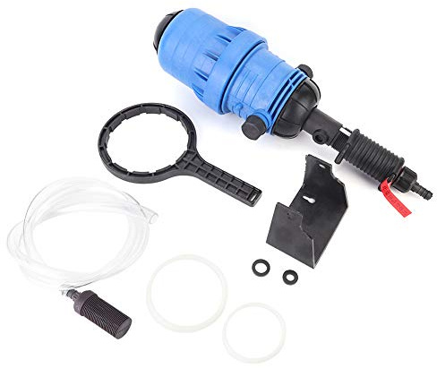 Aramox Fertilizer Injector Proportioner, PVC Durable Dosing Pump, 0.4% to 4% Adjustable Fertilizer Delivery for Horticulture and Livestock Farming