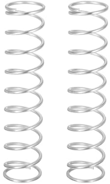 QUARKZMAN 2 st tryckfjädrar, tråddiameter 1,6 mm x OD 18 mm x längd 90 mm fjäder förlängning rostfritt stål 304 fjädrar tryck kulspetspenna för hushållsreparation, silver
