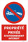 Acuxiaza 2 Pièces Panneau Propriété Privée Stationnement Interdit 20 x 30 cm Aluminium Réfléchissant Panneaux Interdiction de Stationner Panneau Parking Privé, Imperméable, Avec Trous Percés