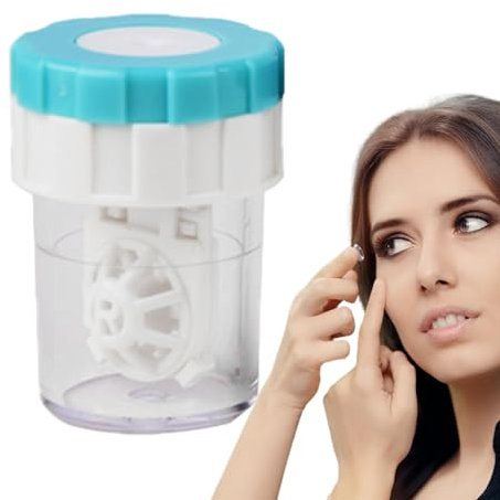 Custodia per pulizia lenti a contatto, Custodia per lenti a contatto rotante | custodia rotante per la pulizia delle lenti a contatto - Contenitore portatile per macchina per la pulizia delle len