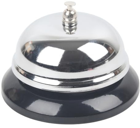 TONSHEN Sonnette de Table, Sonnette Appel en Acier Inoxydable, Cloche de Service 8cm pour Bar, Hôtel, Restaurant, Comptoir de Magasin et Maison | Cloche de Comptoir Antidérapante pour Espaces Bruyants