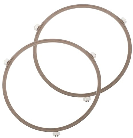 BESTYASH Rings Replacement 2pcs Microwave Plastic White round Turntable for Support Racks with High Temperature Resistance and Wear-resistant Features Parts Oven