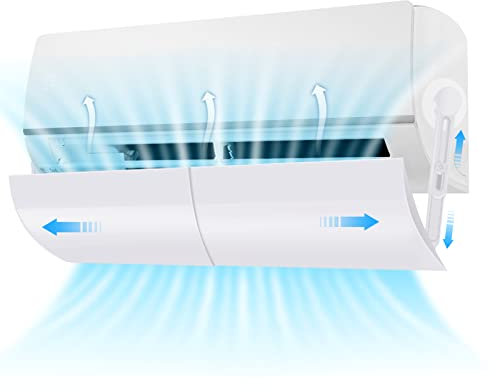 DirkFigge Aeflettore Condizionatore Universale, Deflettore per Condizionatori A Parete, Deflettore Aria Condizionata Anti Diretto Blowing Freddo/Calda, per Anziani, Neonati, Donne in Gravidanza