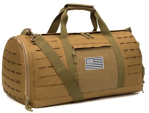 QT&QY 40L Borsa Tattica Militare per Uomini - Duffle Sportiva da Palestra, Fitness, Viaggio con Scomparto per Scarpe - Ideale per Pallacanestro, Calcio, Weekender