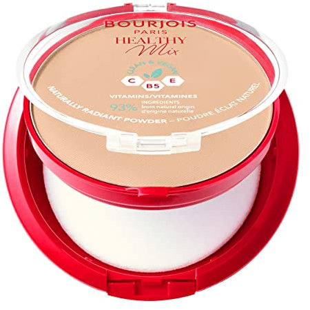 Bourjois Healthy Mix Clean Cipria Compatta - Formula Clean & Vegana - Con Vitamina C, E e B5 - 04 Golden Beige 11g