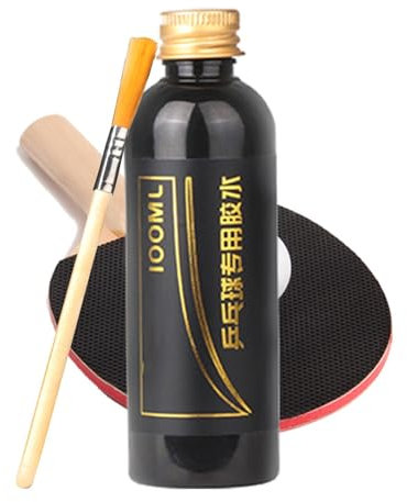 Table Tennis Racket Glue Kit - 100ML Racket Cleaner, Professional Table Tennis Racket Glue with Brush | Pong Racket Care Kit, Table Tennis Accessories for Players, Cleaner for Improved Grip and P