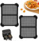 NIXRET Air Fryer Splatter Screen, 2 Hot Air Fryer Liners Accessories for Ninja Foodi MAX Dual Air Fryer AF400UK/AF451UK, Splatter Screen Protects Reusable Air Fryer Heating Coil and Fan
