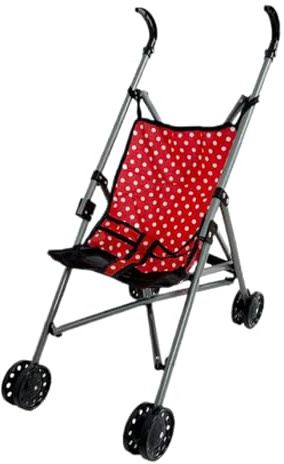 HoveeLuty Poussette Pliable pour poupée avec Ceinture de sécurité en T et poignée de poussée, Amovible et Lavable, pour Filles, Jeu rôle, Style 3. Poussette pour poupées. pour poupée. Poussett