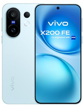 vivo X200FE 5G,Cameraphone ZEISS Teleobiettivo 50MP,Smartphone ZEISS 6.31 Master Color Display,12+12GB RAM,512GB ROM,Dimensity 9300 plus,IP68+IP69,6500mAh,90W FlashCharge,NFC, Blue Breeze