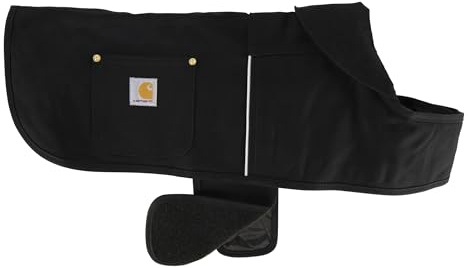 Carhartt Firm Duck Dog Chore Coat, Insulated Weather Resistant Jacket for Cold and Windy Conditions, Black, Large