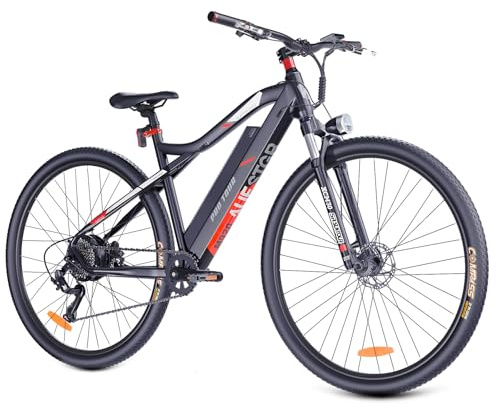 flowgoer M920 27,5 E-Bike für Erwachsene – 9-Gang Elektrofahrrad mit wechselbarem 36V 13Ah Akku, 250W Motor, 25 km/h und bis zu 60 km Reichweite (Rot)