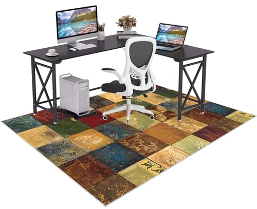 Antideslizante Alfombras para Silla de Gaming Oficina 70 x 100 cm Alfombra Escritorio Suelo Alfombras Sillas Ruedas Protectora para Suelos Duros Protectors Suelo Silla Ruedas Silla de Ordenador