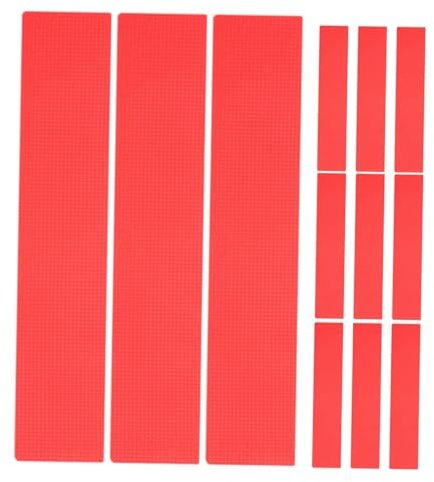 HOLIDYOYO 12PCS Court Line Marker Set Red Rectangular Field Marking Pads Non-slip Boundary Markers for Tennis Basketball Volleyball Badminton Indoor Outdoor Sports