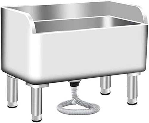 ZQFHSX Fregadero Comercial para fregona, Lavabo de Servicio de Acero Inoxidable, Fregadero Industrial de pie para residuos, Fregadero para Servir, Montaje para lavandería, Cocina, Negocio