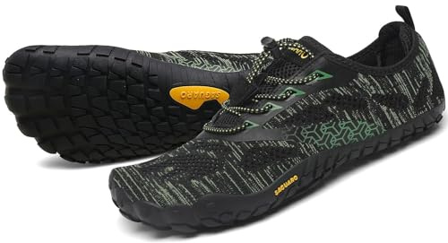 SAGUARO Unisex barfotaskor, trailskor, snabbtorkande vattensportskor, storlek 36–47, Körsbärsrön, 46 EU