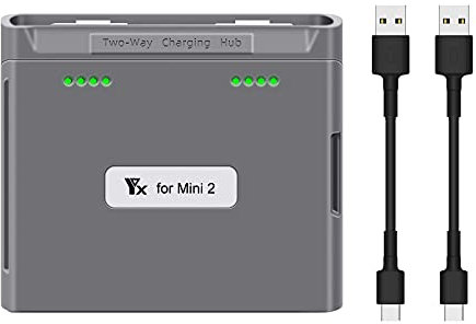 LYONGTECH LED Akku Zweiwege Ladestation für DJI Mini 4K/2,Mini SE/2 SE Drohne, Ladegerät Hub Zubehör