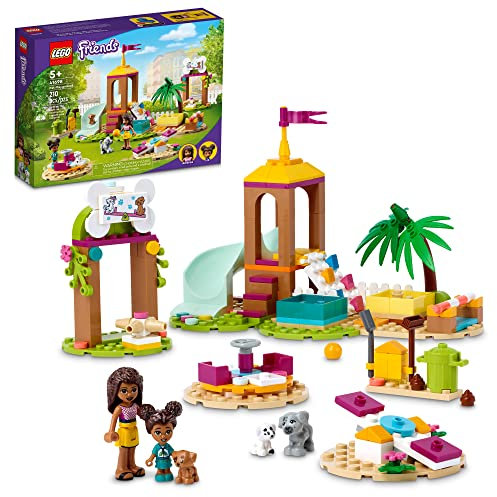 LEGO Friends Pet Playground 41698 Building Kit Designed to Grow Imaginations; Animal Playset Comes with Andrea and 3 Dog Toys; Creative Birthday Gift Idea for Kids Aged 5 and up (210 Pieces)