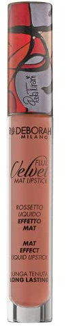 Deborah Milano - Fluid Velvet Mat Lipstick, N.1 Antique Rose Painted by Paola Turani, Rossetto Liquido Effetto Matte a Lunga Tenuta, Dona Labbra Soffici e Idratate, 4.5 gr