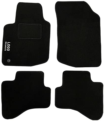 Auto Accessori Lupex | Juego de 4 Alfombrillas de Coche compatibles con C1 (2005-2014) con 1 Clips de fijación | Alfombras moldeadas de moqueta con Bordado en el Lado del Conductor