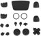 Replacement Full Button L2 R2 Trigger Buttons Repair Kit for PS5 Controller, L2 R2 Gamepad Buttons, Game Controller to Replace Buttons (Black)