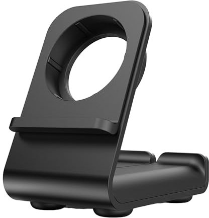 Desire2 Restore, Apple Watch Compatible Charger Stand, Black Anodised Aluminium Wireless Charging Station Compatible with Apple Chargers for Watches, Elegant Watch Accessory with Non-slip Base