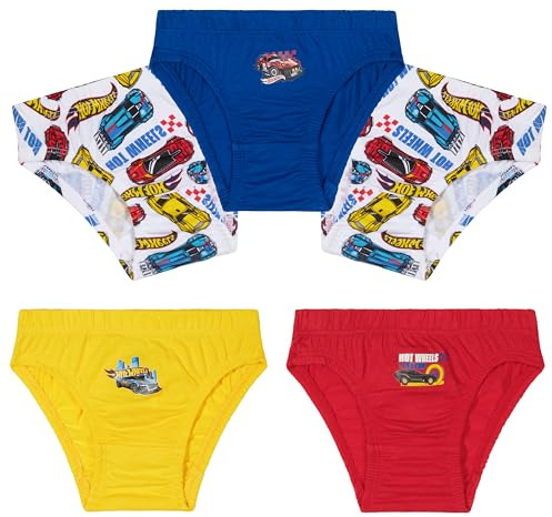 Hot Wheels Mutande Ragazzo, Comodo e Traspirante 100% Cotone Intimo Bambino (Multicolore, 7-8 Anni)