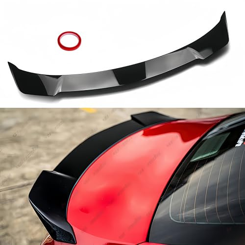WheelX Rear Trunk Spoiler Compatible with 2018-2024 Toyota Camry SE XSE L LE XLE Hybrid, V2 Style Fits for 18-24 Sedan, High Kick Spoiler Wing Lip (Glossy Black)