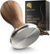 Barista Legends® Tamper de 58,5 mm – Prensador de espresso premium de acero inoxidable con mango de madera – Base anti_vacío para un disco uniforme sin canalizar – Accesorio perfecto para los amantes