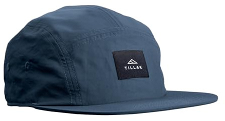Tillak Wallowa Camp Hat, Lightweight Nylon 5 Panel Cap with Snap Closure (Midnight Blue)