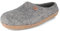 Footprint Barfuß-Hausschuhe unisex Filz-Pantoffeln mit Ledersohle, nachhaltig aus 100% Wolle, steingrau Gr. 45