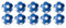 Robertson Kickerball Winspeed 35 mm 10er Set blau-weiß, farbecht, Abriebfest und langlebig, für Tischfußball und Tischkicker