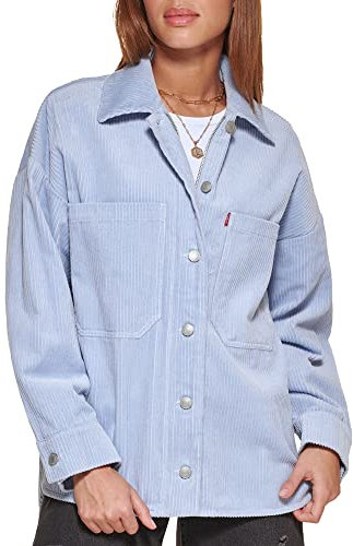 Levi's Damen Hemdjacke aus Baumwollkord Jacke, Dusty Blue, XXL