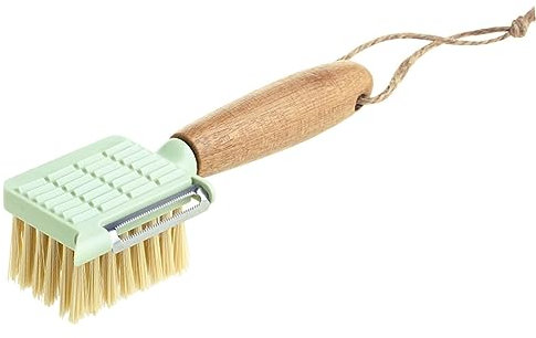 Yolistar Pelapatate,Pela Patate e Verdure,Pelapatate Universale,pela Patate e Verdure,Sbuccia Patate,Finitura Seghettata,con Spazzola per il Lavaggio della Frutta