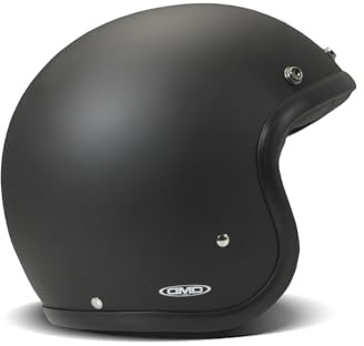 DMD Retro Matt Black Open Face Helm Jethelm Motorradhelm ECE22.06, M