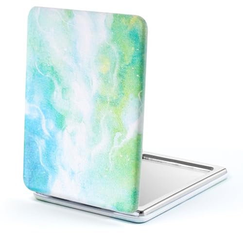 Fixleren Taschenspiegel, handspiegel klein klappbar ，taschenspiegel Kinder ，handspiegel klein Schule ，Kompaktspiegel für Make-up Camping Reisen.