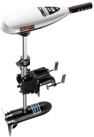Motor fuera de borda eléctrico para barcos, 12 V, 660 W, bote inflable con motor, 660 W, para barcos de pesca, botes inflables, hasta 65 lbs, blanco