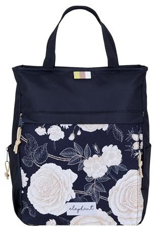 Spear Rucksack Damen Herren Hygge Cityruksack Damenrucksack Freizeitrucksack Büro Sport Freizeit backpack A4 12788 (12790 black flower (2))