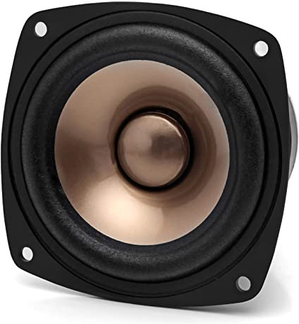 TGPGZHZFNA Altoparlante da 4 Pollici Full Range Altoparlante Colonna 4 Ohm 100 W Fai da Te Sound Music Speaker for Home Theater Diffusore da scaffale(Gold Speaker)