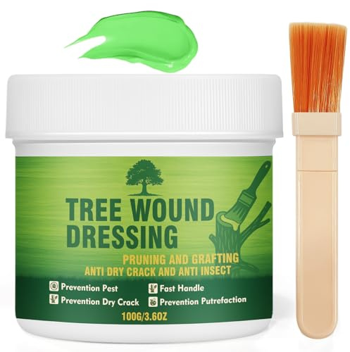 Tree Wound Sealer, Organic Pruning Dressing Paste & Grafting Compound, Natural Woundressing for Bonsai, Fruit Trees, Roses, Bonsai | Waterproof Protection (Tree Wound Sealer, 1)