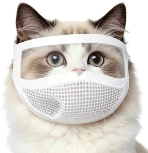 För Kattvård Justerbar Nätmaterial För Sällskapsdjur | Andningsbar, Genomskinlig Grooming masque för Katt Till Nagelklippning, Pälstrimning, Klippning, Bettförhindrande samt