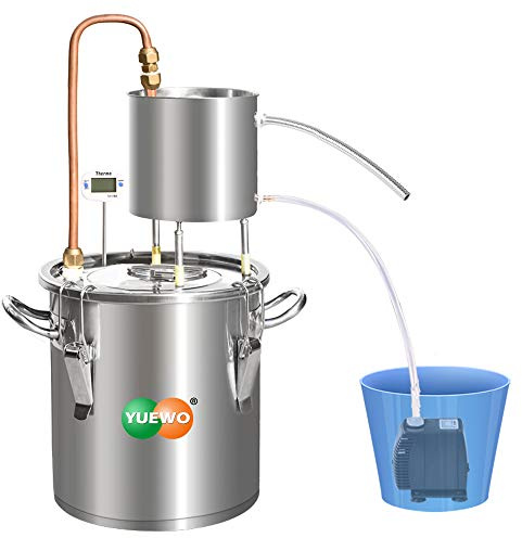 YUEWO Cuve de Fermentation, Acier Inoxydable Stockage de Brassage Bouilloire avec Couvercle