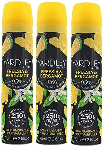 2 x Yardley London deodorantspray Freesia och bergamott 75 ml vardera (2 x 1 st.)