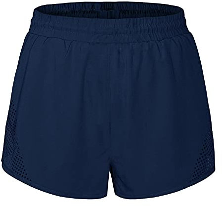 Zilosconcy Sommer Kurze Hosen Elastische Fitness Hose Sport Shorts High Waist Stretch Sporthose Damen Kurze Leggings Push Up Strand Shorts mit Taschen Hotpants Damen Shorts Kordelzug Sommershorts