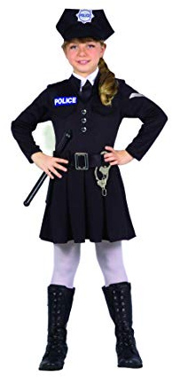 Costume de policier pour fille (taille 4-6 ans)