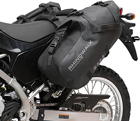 Rhinowalk Motorcycle Saddle Bags Waterproof Anti-Vibration Motor Side Bags Shoulder Bag Motorbike Panniers 18L(9L*2) for Most Adventure and Sport Bike Motorcycle Racks, 1 Pair
